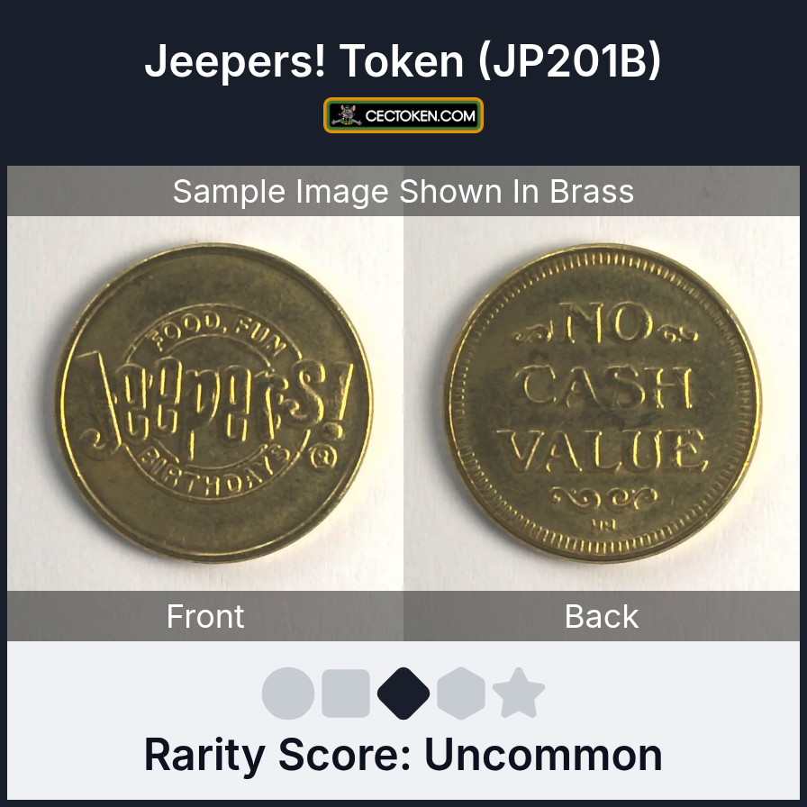 Jeepers! JP201B Jeepers! Token (JP201B) — sample listing image