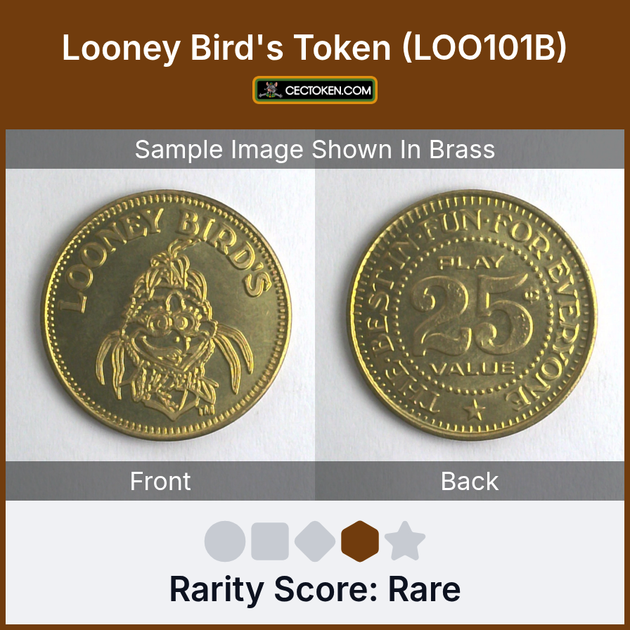 Looney Bird's LOO101B Looney Bird's Token (LOO101B) — sample listing image