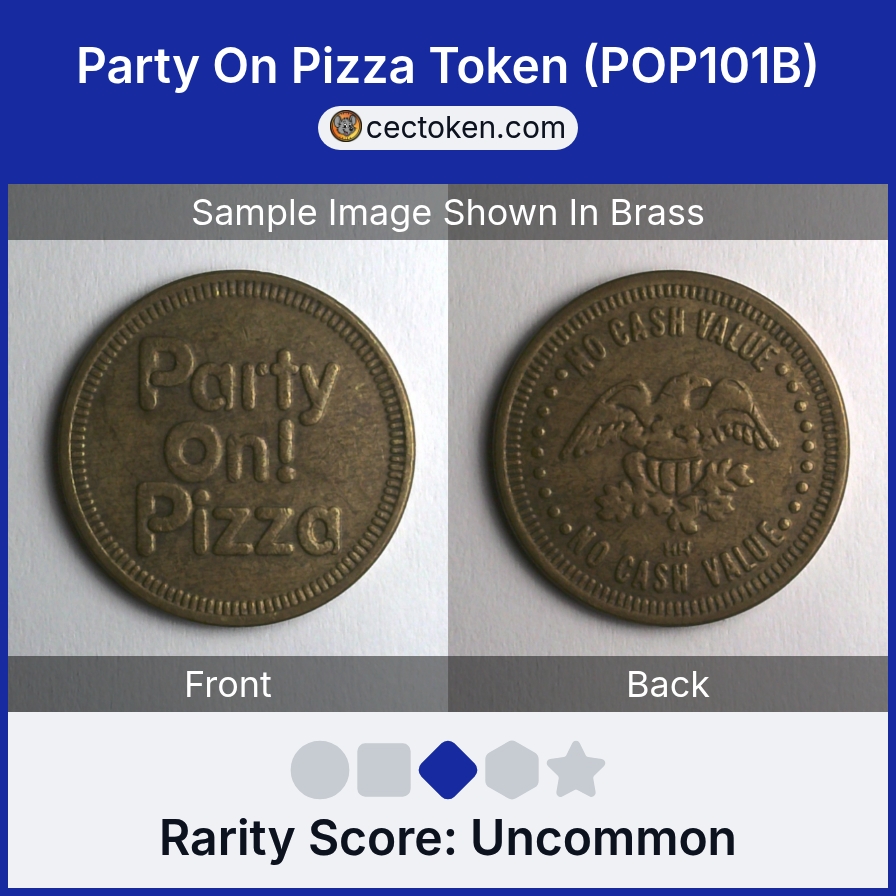 Party On! Pizza POP101B Party On Pizza Token (POP101B) — sample listing image