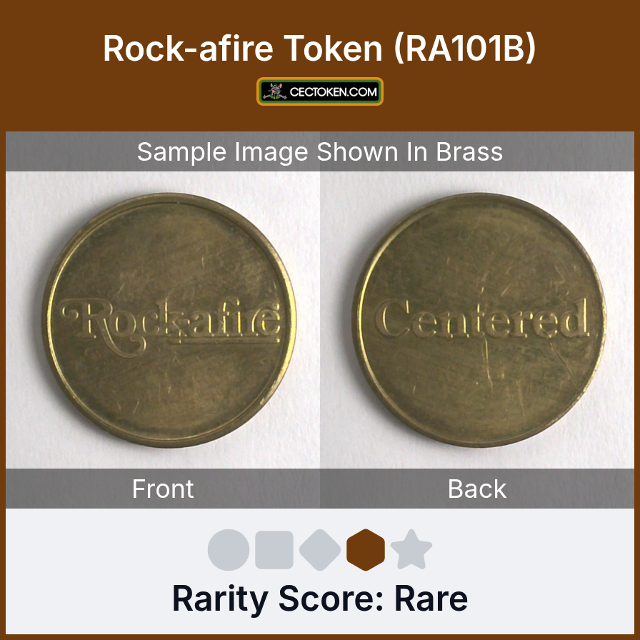 Rock-afire Bar RA101B Rock-afire Token (RA101B) — sample listing image