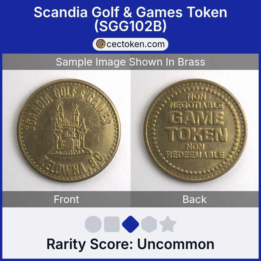 Scandia Golf & Games SGG102B Scandia Golf & Games Token (SGG102B) — sample listing image