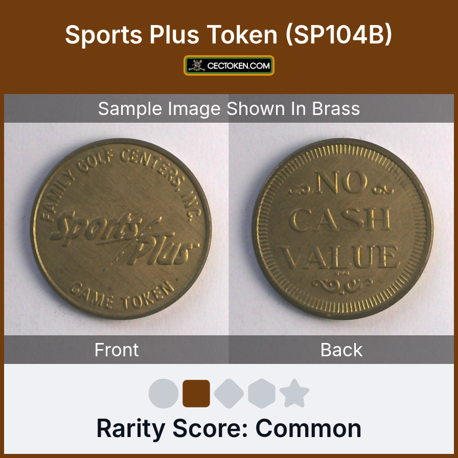 Sports Plus SP104B Sports Plus Token (SP104B) — sample listing image