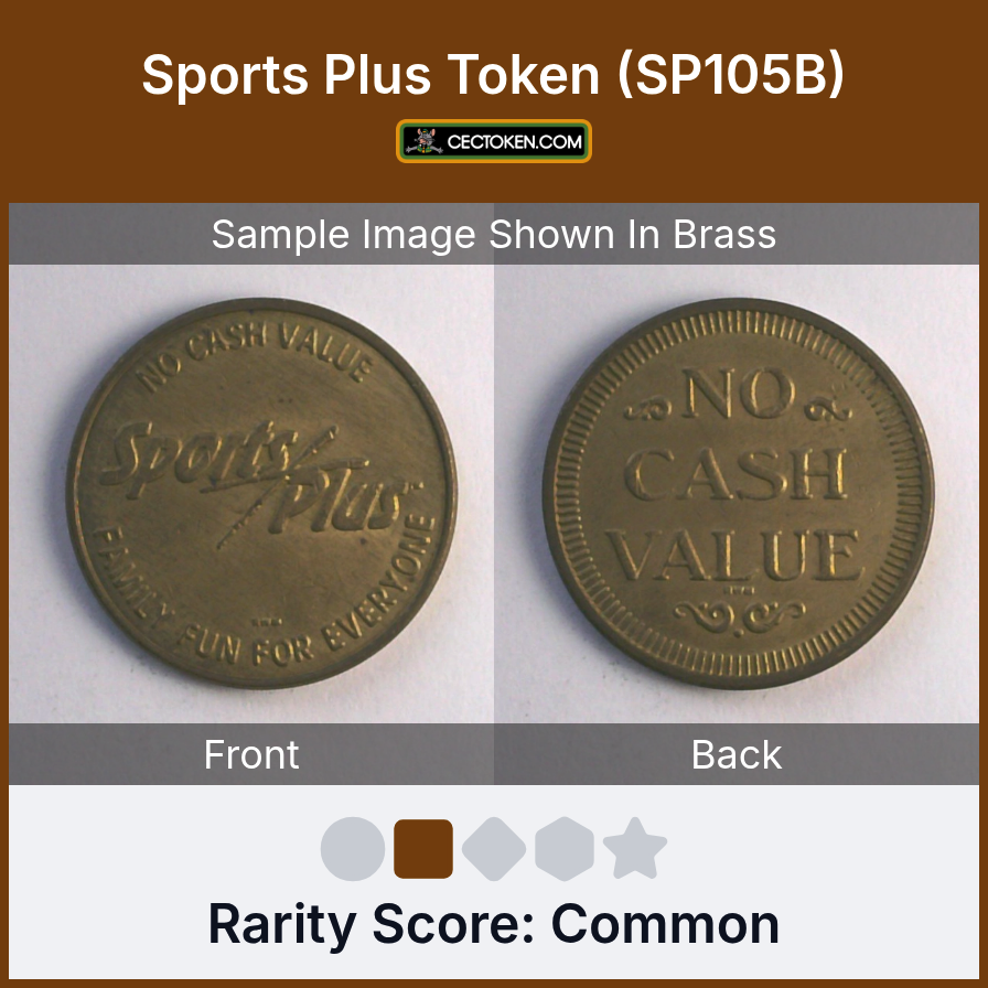 Sports Plus SP105B Sports Plus Token (SP105B) — sample listing image