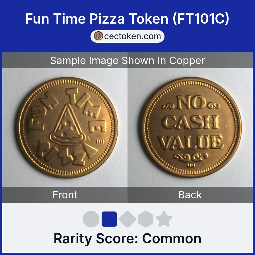 Fun Time Pizza FT101C Fun Time Pizza Token (FT101C) — sample listing image