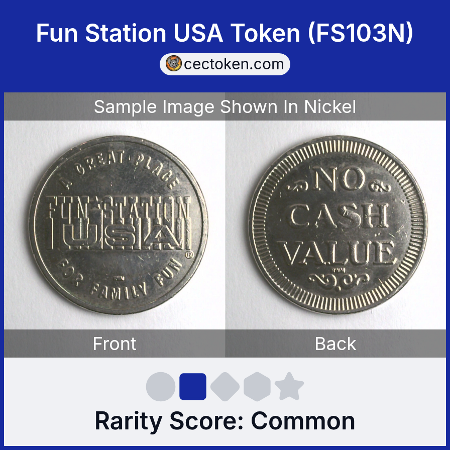 Fun Station USA FS103N Fun Station USA Token (FS103N) — sample listing image