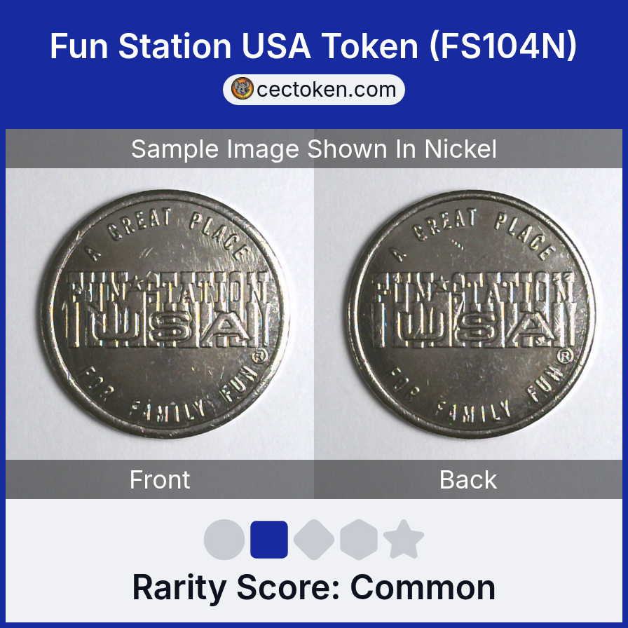 Fun Station USA FS104N Fun Station USA Token (FS104N) — sample listing image