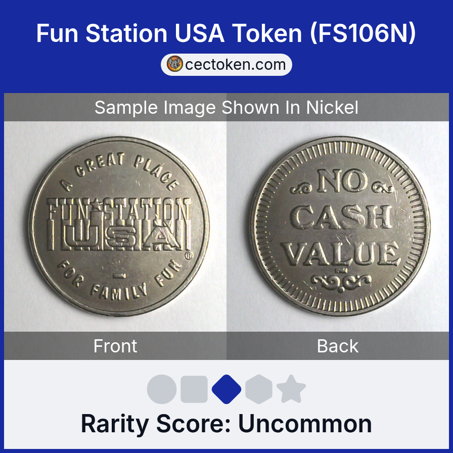 Fun Station USA FS106N Fun Station USA Token (FS106N) — sample listing image