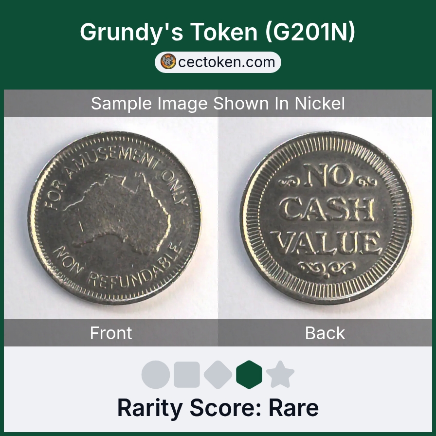 Grundy's G201N Grundy's Token (G201N) — sample listing image