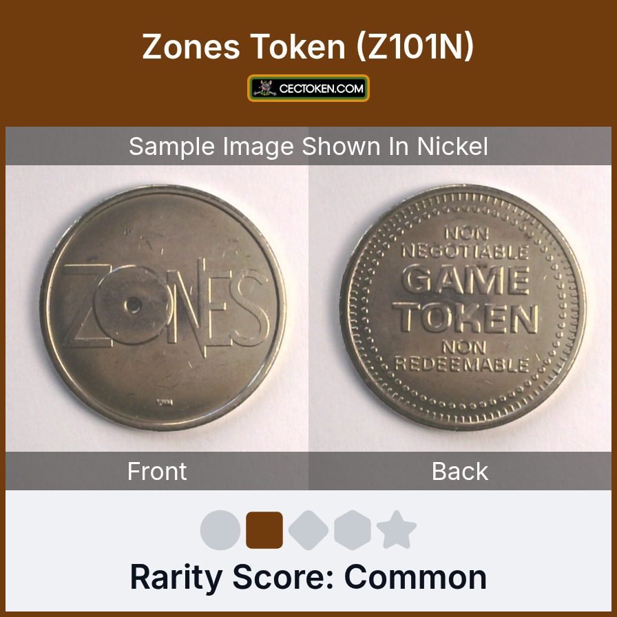 Zones Z101N Zones Token (Z101N) — sample listing image