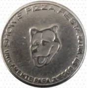 ShowBiz Pizza S14N Showbiz Pizza Place Token (S14N) token — front