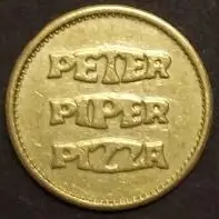 Peter Piper Pizza P104B Peter Piper Pizza Token (P104B) token — front