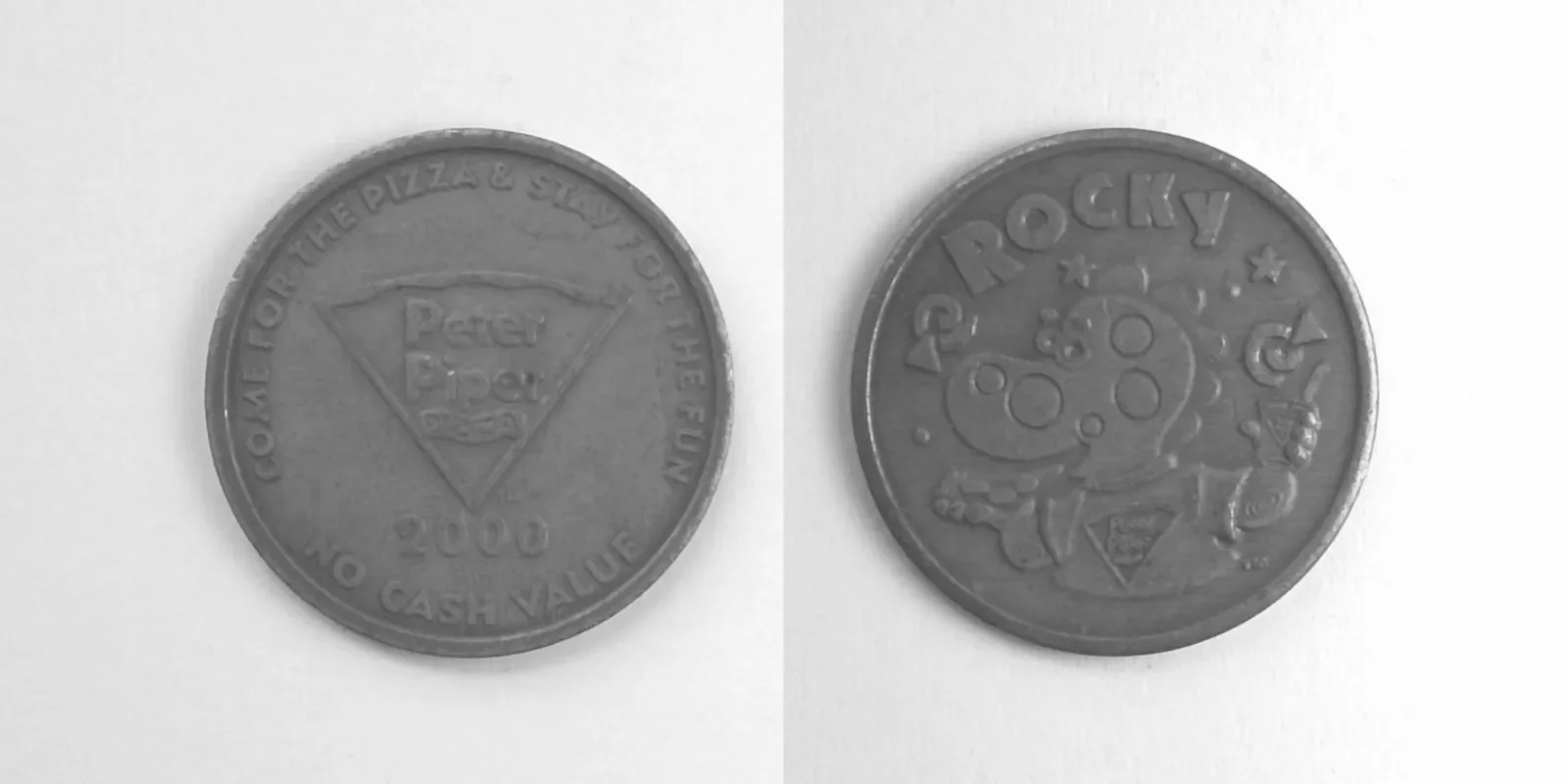 Peter Piper Pizza P316N Peter Piper Pizza Token (P316N) (2000) token — front and reverse