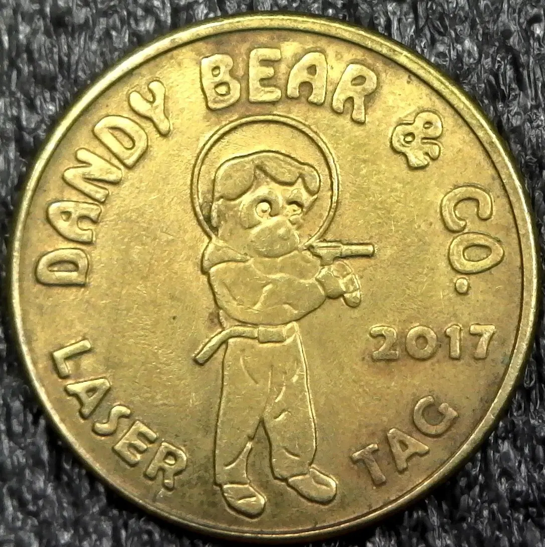 Dandy Bear DB205B 2017 Dandy Bear Laser Tag Token (DB205B) (2017) token — front