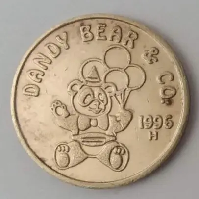 Dandy Bear DB106B 1996 H Dandy Bear Token (DB106B) (1996) token — front