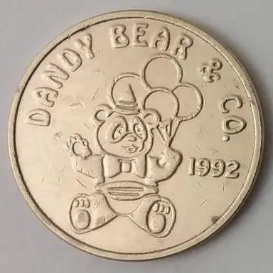 Dandy Bear DB101B 1992 Dandy Bear Token (DB101B) (1992) token — front