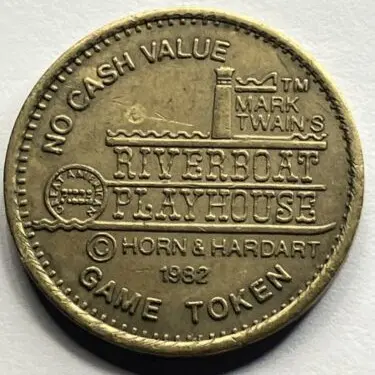Mark Twain's Riverboat Playhouse MT103B Mark Twain's Riverboat Playhouse Token (MT103B) token — front