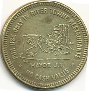 Captain Andy's River Towne CART101B Captain Andy's River Towne Token (CART101B) token — reverse